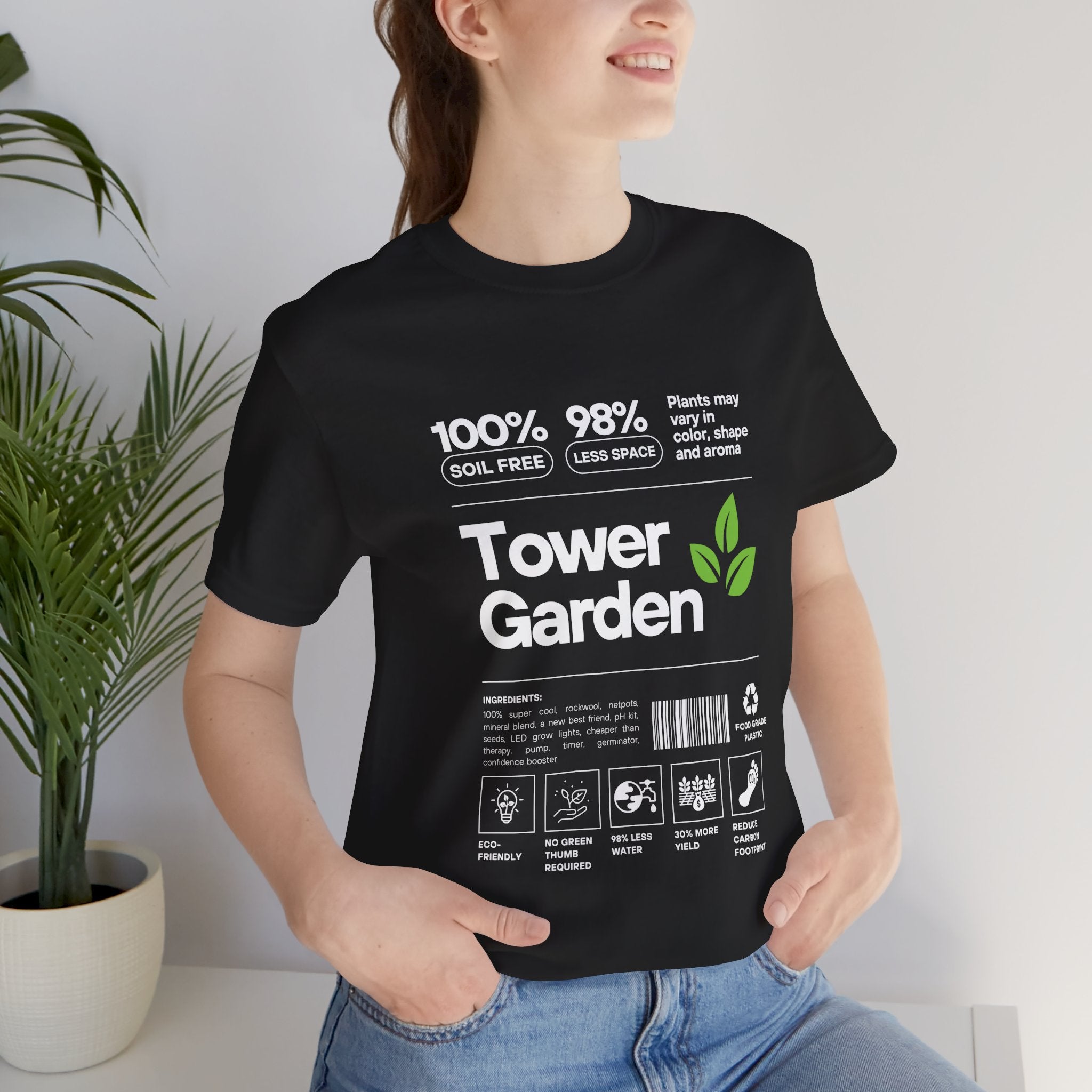 plant seeds grow gardens shirt Tower Garden Label Tee