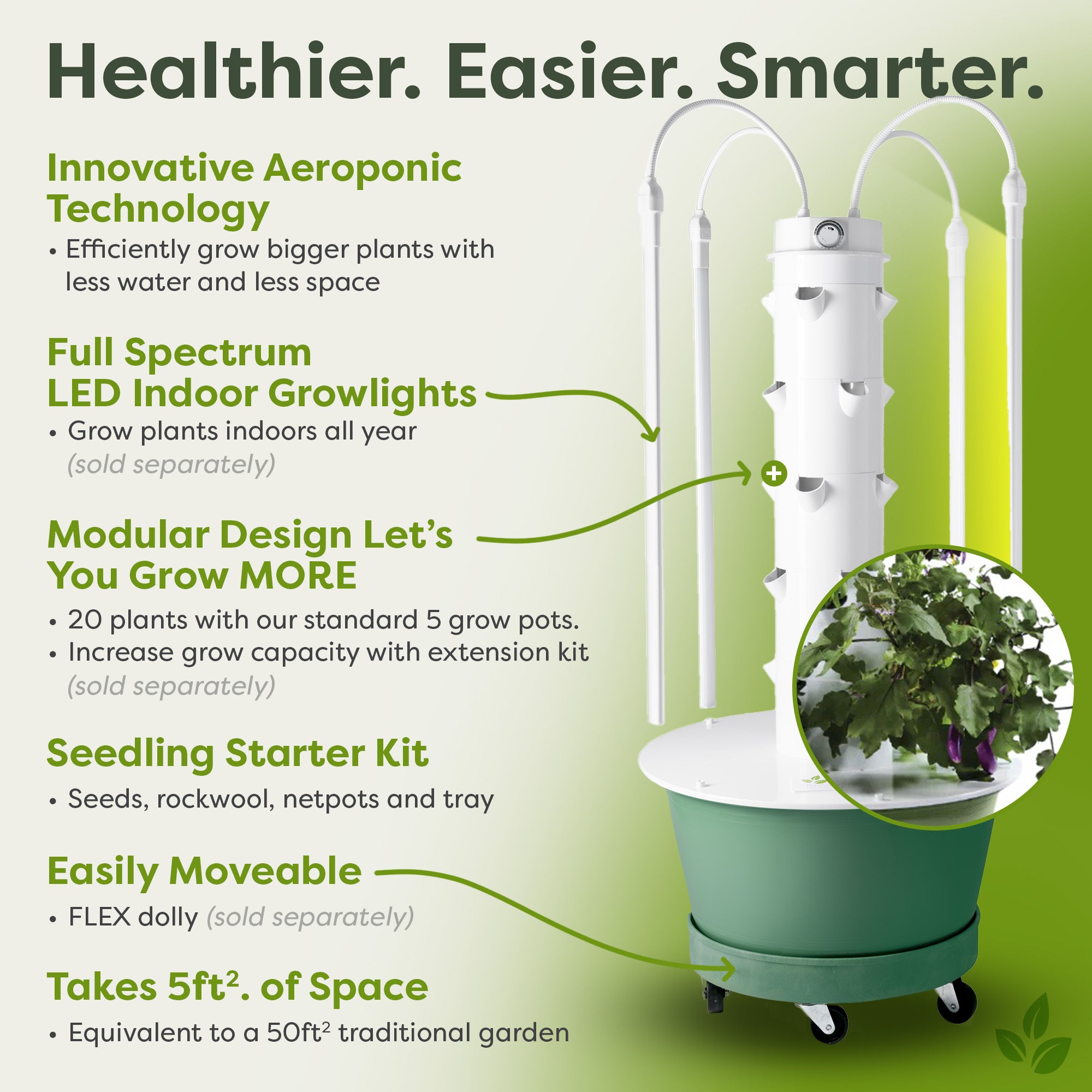 indoor plant towers Tower Garden FLEX